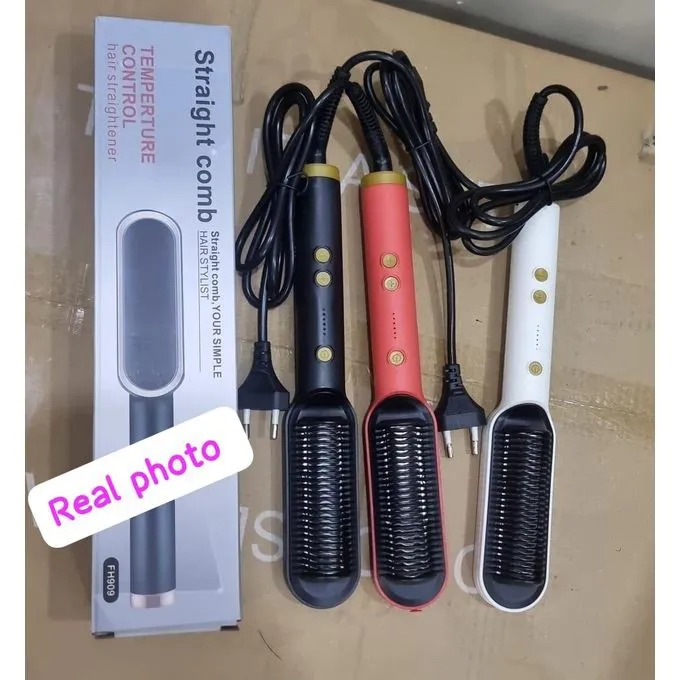 Electric Hair Straightening Comb With Adjustable Temperature Control – Fast Heating Hot Comb For Smooth, Frizz-Free Styling
