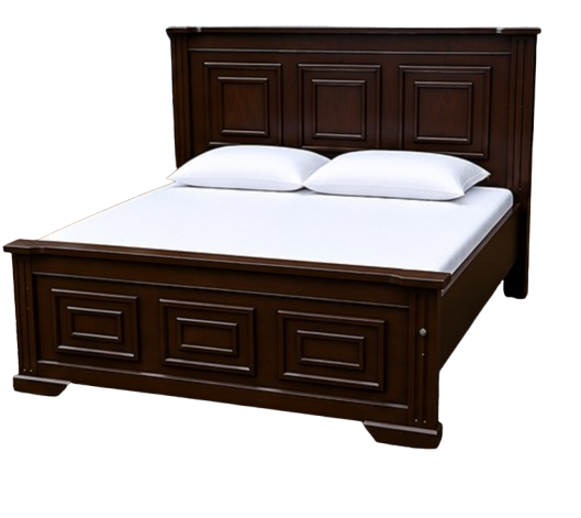 BIGGEST OFFER SALE!!! Modern Luxury Wooden Panel Bed Frame | Premium Strong Bedroom Bed | Queen & King Size | White, Walnut Brown, Black, Grey, Navy Blue & Cream | 4×6, 5×6 & 6×6 ft.WITHOUT MATTRESS!