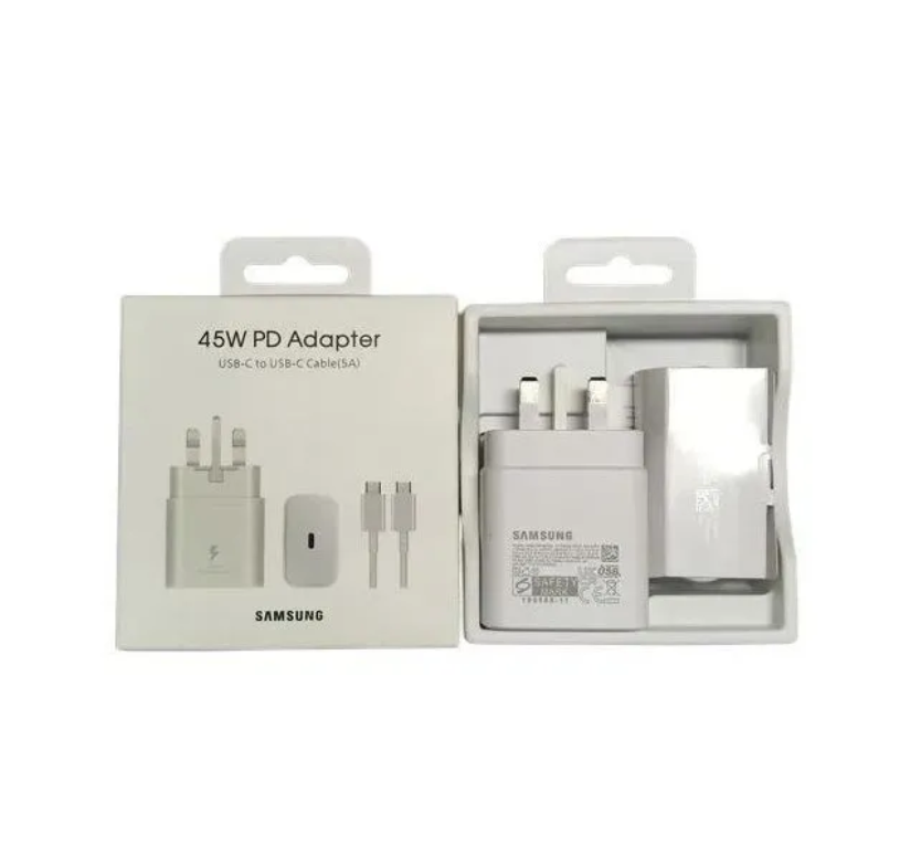 Samsung 45W USB-C Charger for Galaxy A05s, A06, A16, A07, A15, A17 S23 Ultra // Super Fast Charging Charger 45W - Charger Adapter With USB Cable Type-C 2C