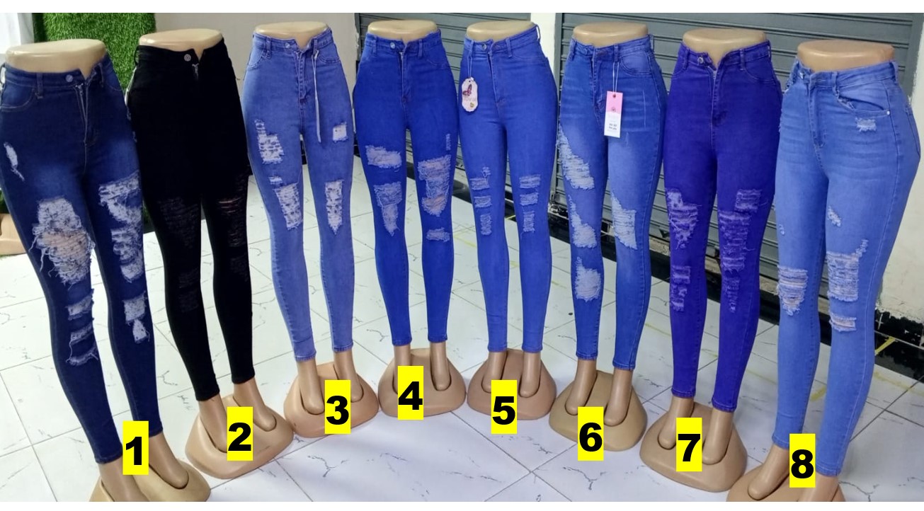 Ladies Simple Rugged Jeans High Waist Stretch Denim Trousers Casual Fashion Comfortable Everyday Wear for Women