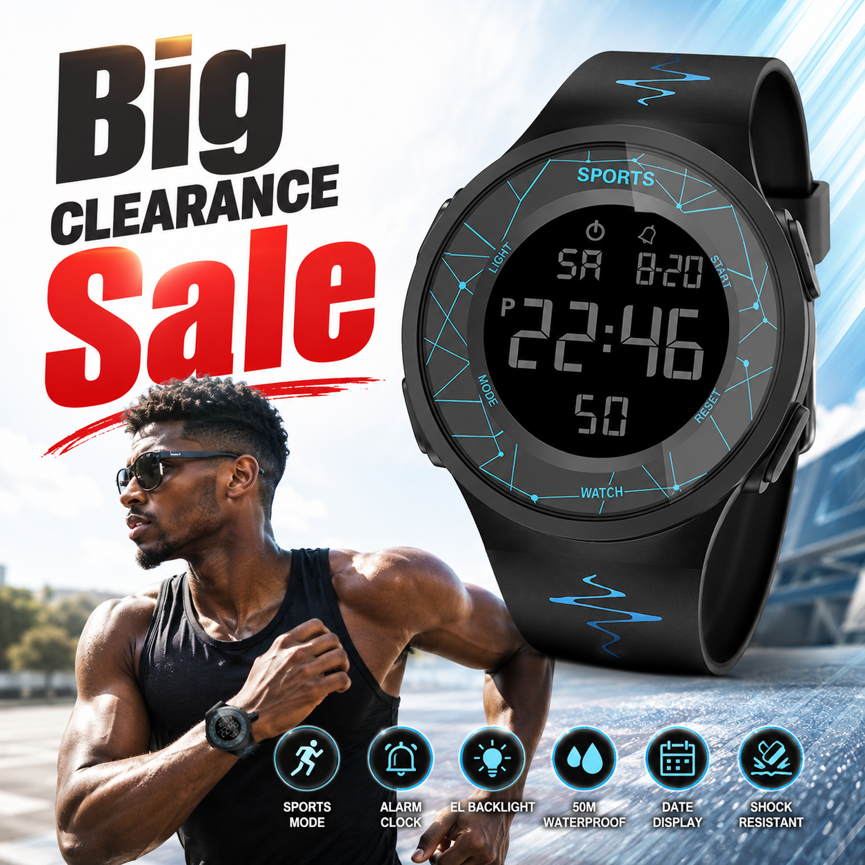 Digital Watch for Middle and High School Students - Simple and Trendy, Suitable for Boys and Girls, Swimming - Waterproof, Luminous, Sports - Style, Multifunctional with Alarm Clock