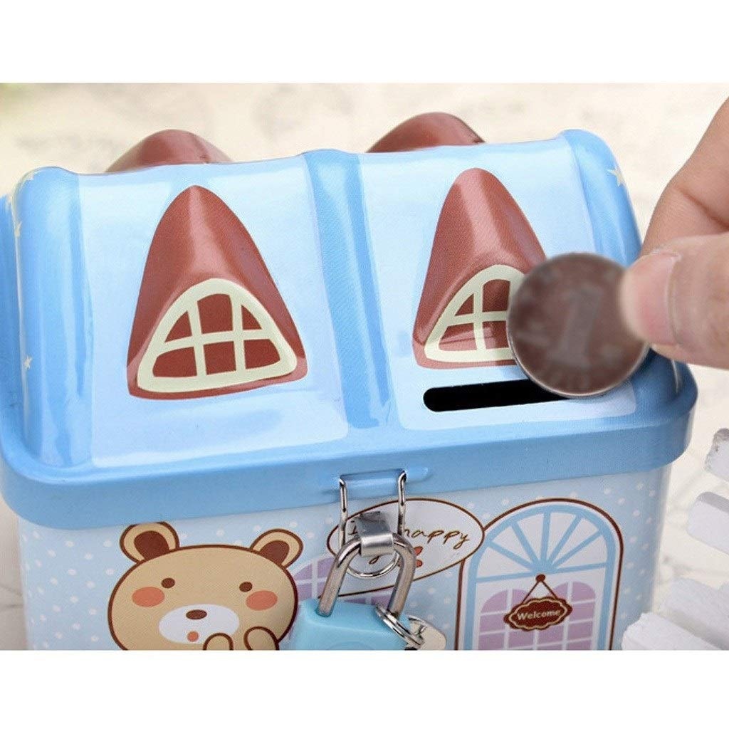 Piggy Bank,decorative piggy bank Car Piggy Bank Cute Car Saving Pot Coin Bank Saving Coin Box With Lock Tinplate Metal Money Bank For Kid Gift