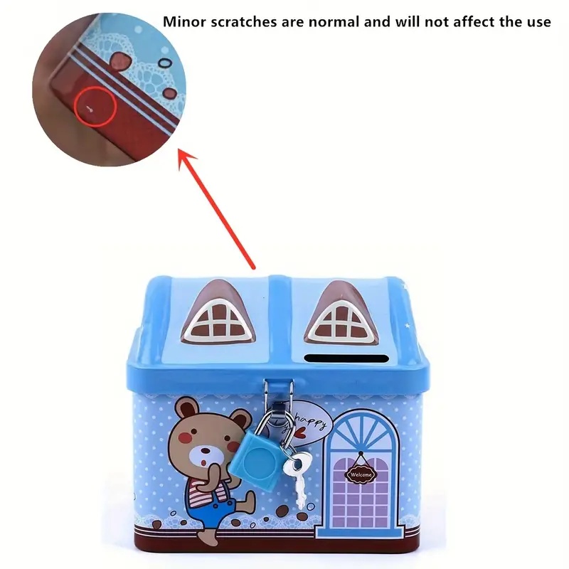 Piggy Bank,decorative piggy bank Car Piggy Bank Cute Car Saving Pot Coin Bank Saving Coin Box With Lock Tinplate Metal Money Bank For Kid Gift