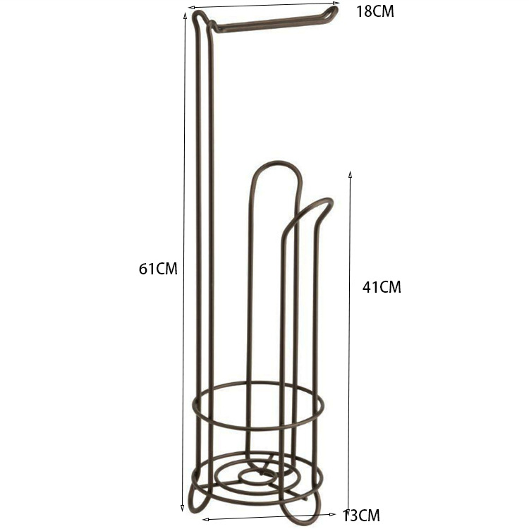 High Quality Stainless Steel Freestanding Tissue Holder - Vertical Toilet Paper Roll Storage Rack for Bathroom, Toilet, Kitchen & Home Organization with Space-Saving Floor Standing Design