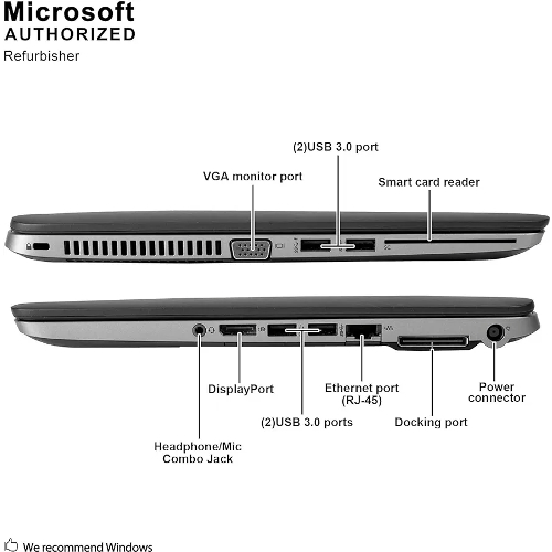 HP Laptops EliteBook 8GB RAM, 256GB SSD, 14'' Screen Display Renewed Intel Core I5 Fast Speed Laptop ,Webcam, Windows 11 PRO Activated, Office & Software + Free Bag,Charger, Mouse, Extension