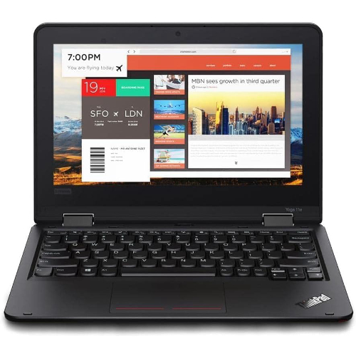 Lenovo Yoga Thinkpad Touchscreen 4GB RAM 12" FHD Display SSD Laptop Slim, Business Notebook Fast Performance, Long Battery Life, Ideal for Work, School, Coding, Office Tasks Portable Windows 11