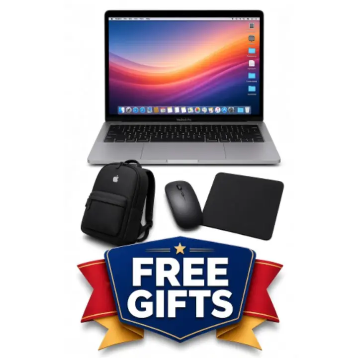 Super Fast Laptops Apple MacBook pro 13'',8GB Ram,256GB SSD Storage Laptop, Macbook Operating System installed, office installed Free Bag + Free Wireless Mouse + Mouse,Mouse Pad Coding Editing Laptop