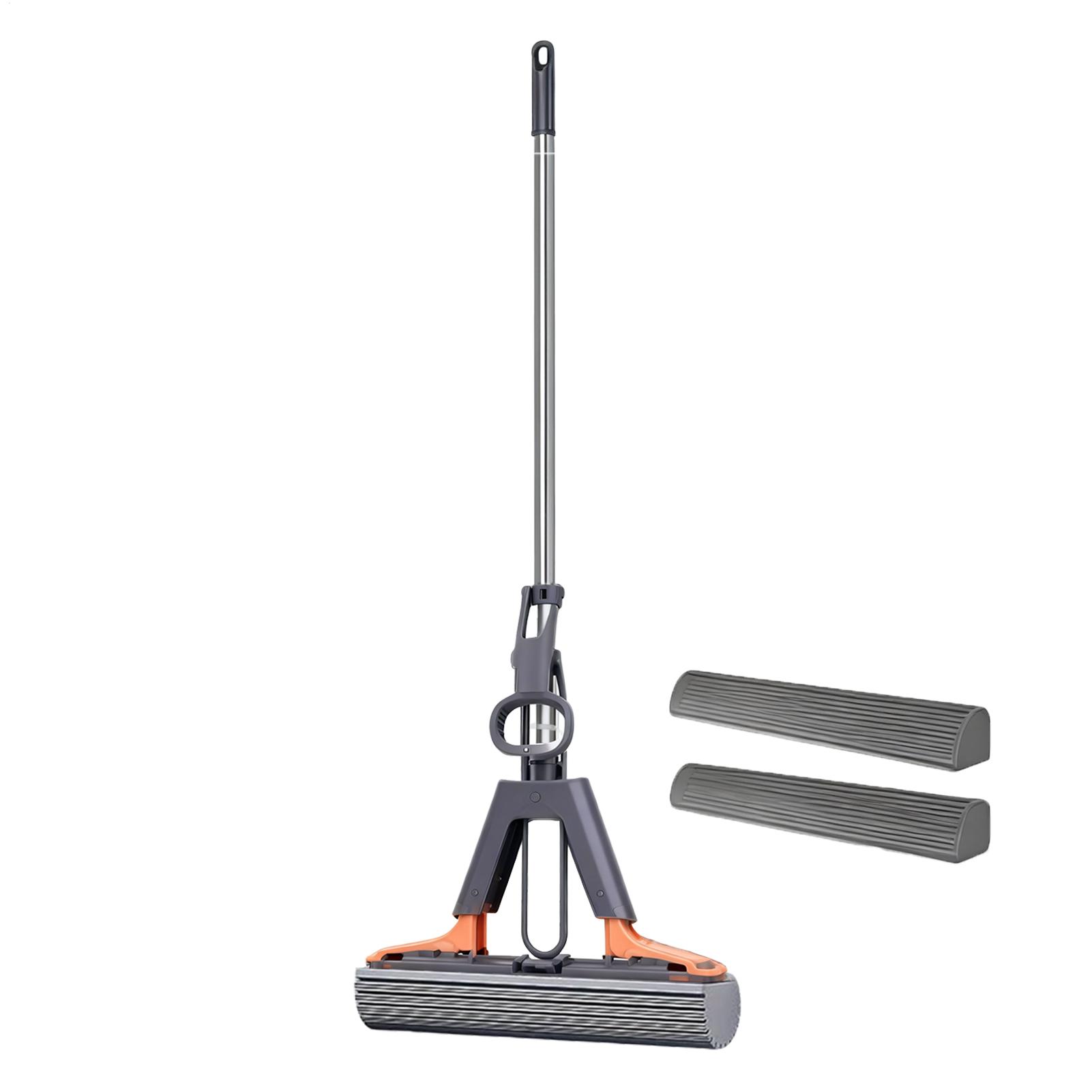 High Quality Self-Squeezing Sponge Mop – 38cm Wide Floor Cleaning Mop with 122cm Long Handle for Wood, Tile and Slippery Floors, Easy Squeeze Design for Efficient Household Cleaning