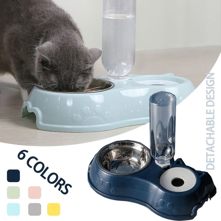 Automatic Single Pet Bowl with Water Dispenser – 500ml PP Cat & Small Dog Feeding Bowl with Automatic Water Supply, Moisture-Proof Mouth Pad and Controlled Water Dispensing Design