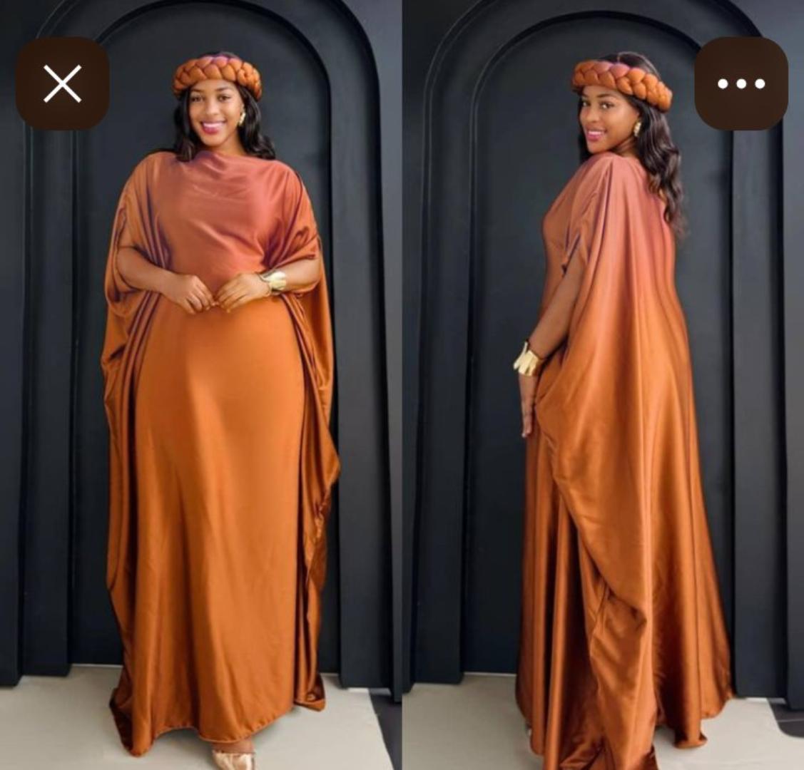Elegant Satin Maxi Kaftan Dresses