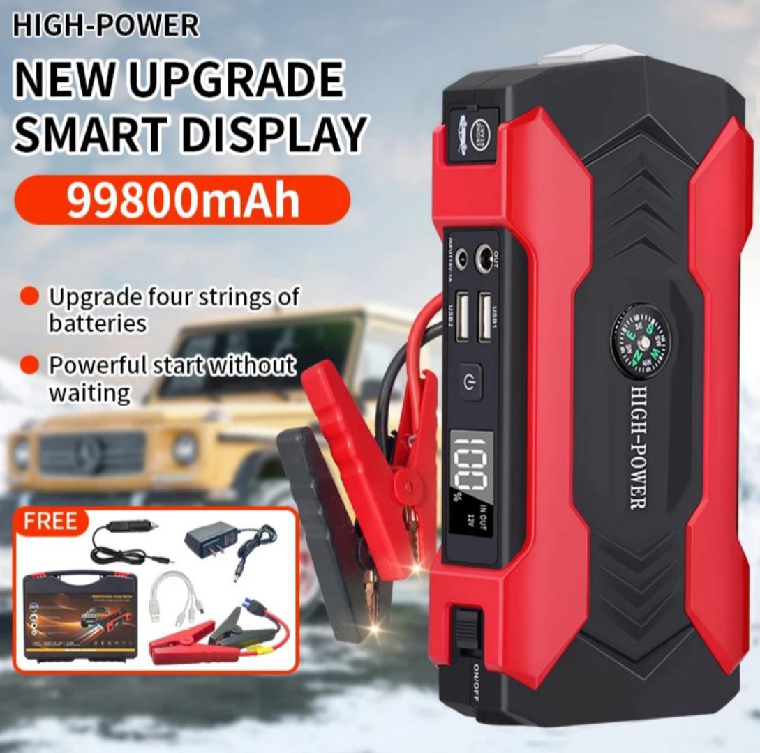 PORTABLE CAR JUMPER STARTER AUTOMOTIVE EMERGENCY KIT