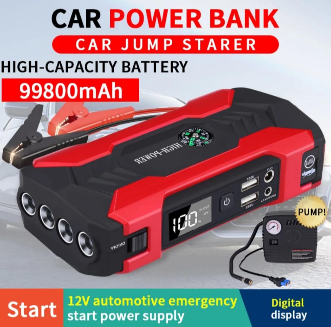 PORTABLE CAR JUMPER STARTER AUTOMOTIVE EMERGENCY KIT