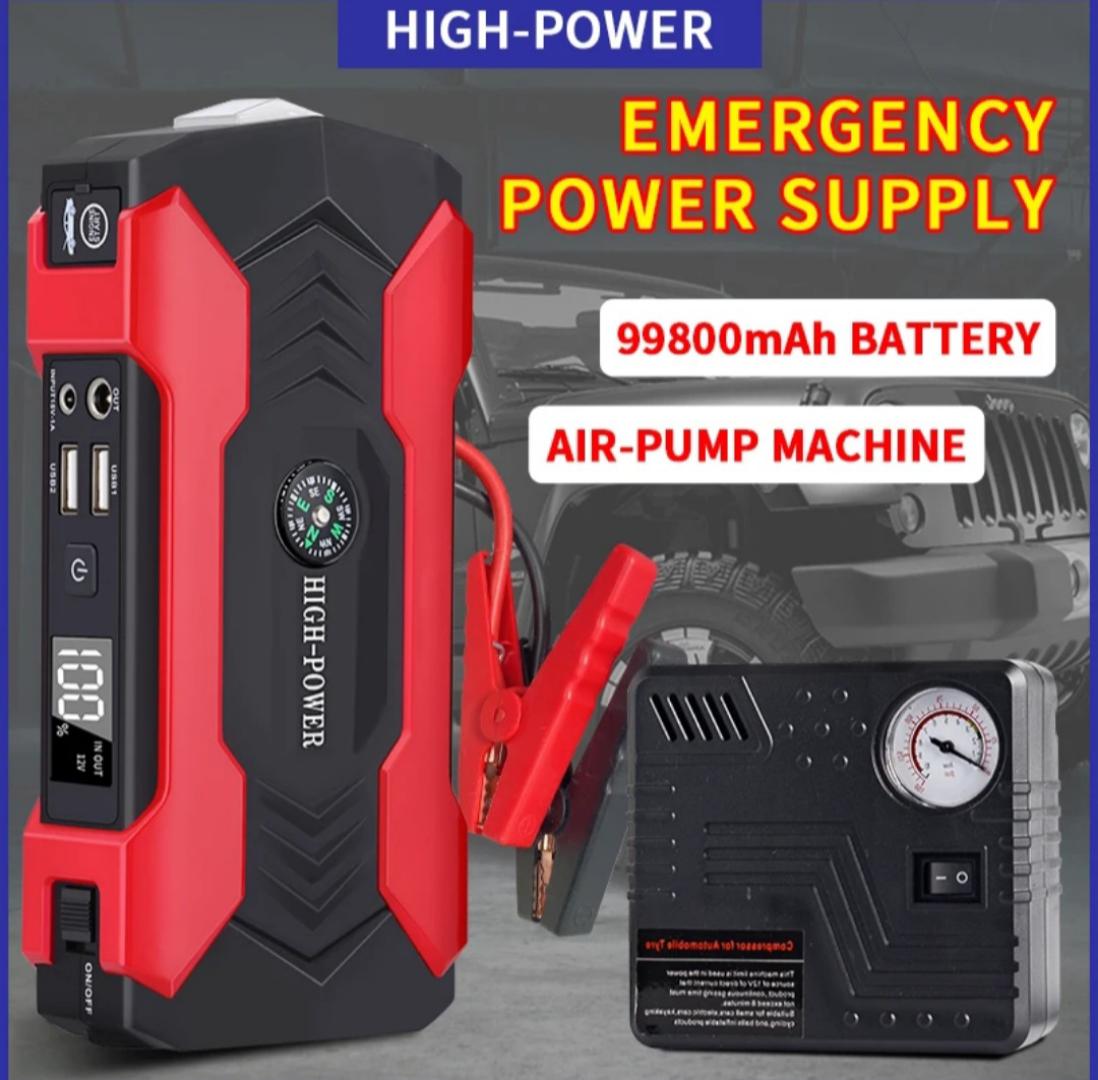 PORTABLE CAR JUMPER STARTER AUTOMOTIVE EMERGENCY KIT