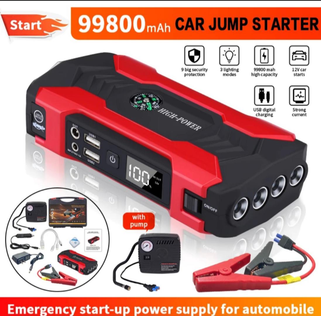 PORTABLE CAR JUMPER STARTER AUTOMOTIVE EMERGENCY KIT