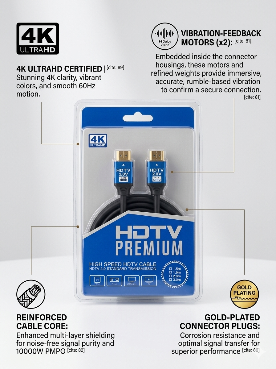10M HDTV Premium High-Speed HDMI Cable