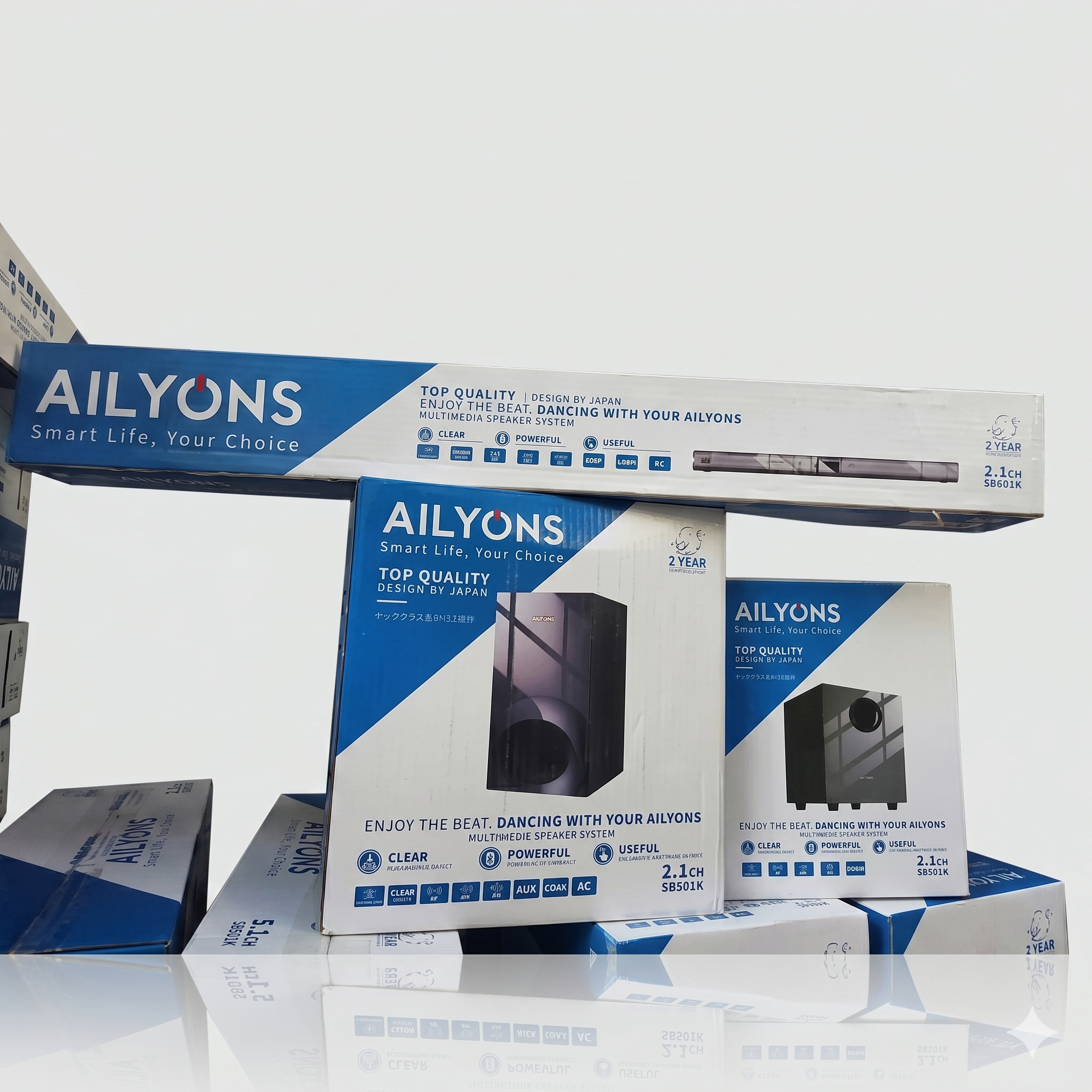 OFFER!!OFFER AILYONS SB501 2.1CH Speaker System woofer Sound Bar Subwoofer Soundbar Multimedia 18000W PMPO
