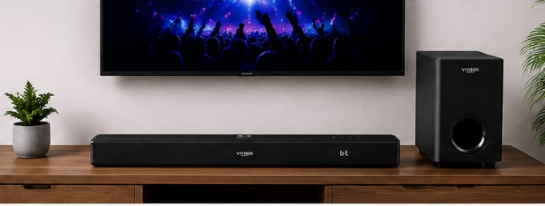 VITRON V61SB SOUNDBAR SYSTEM 12000W PMPO DEEP BASS WIRED AUX USB BLUETOOTH OPTICAL ARC.