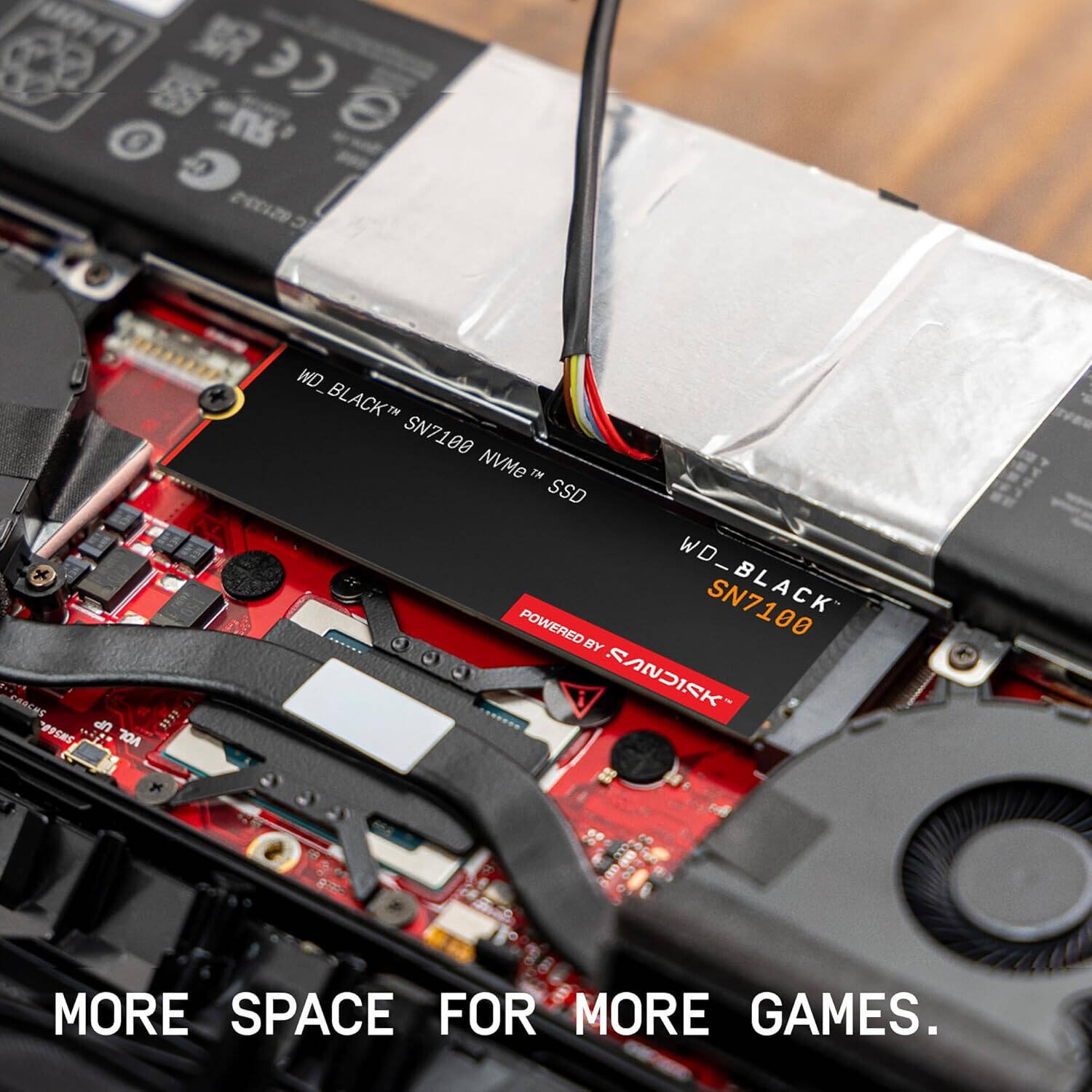 Western Digital WD Black SN7100 1TB NVMe M.2 2280 PCIe Gen4 Internal Gaming SSD - Up to 7,250 MB/s - for Gaming