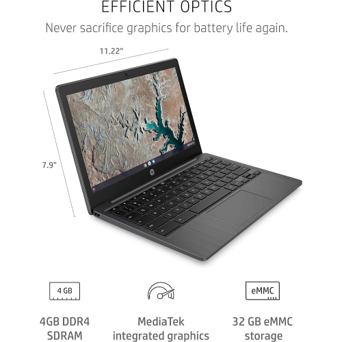 New Offer HP Touchscreen Chromebook 4GB RAM 32GB eMMC Storage FHD 12" Display Lightweight Laptop – Upgradable to 500GB Google Storage, Ideal for Students & Online Work Fast Speed Processing Chrome OS
