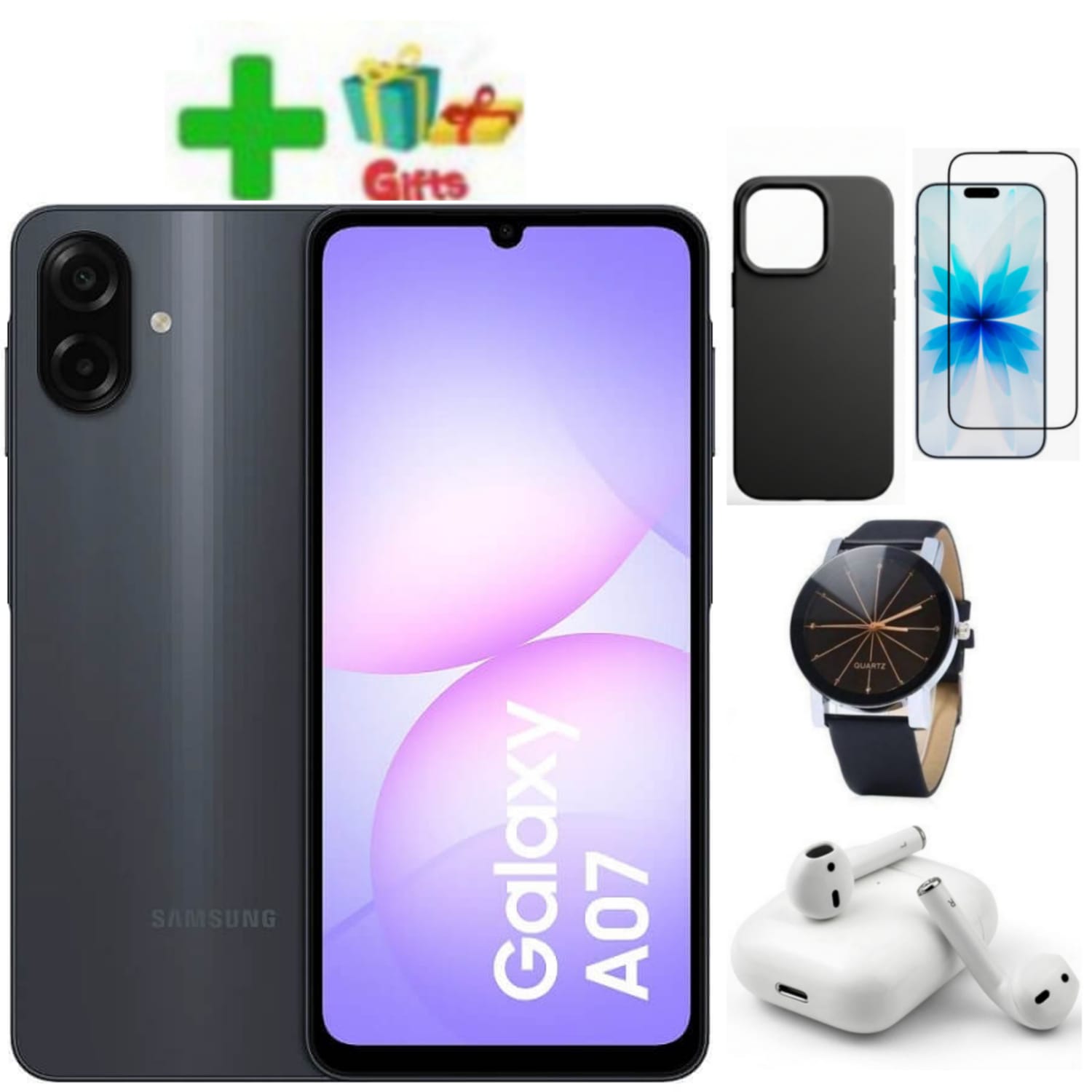 [Limited Offer] New Arrival Samsung Galaxy A07 64GB+4GB MTK Helio G99 6.7" 90Hz 50MP Dual Camera 5000mAh 25W Type-C Charge Android 15 Smart PhoneSide Fingerprint phone 24 MONTHS WARRANTY+FREE GIFTS