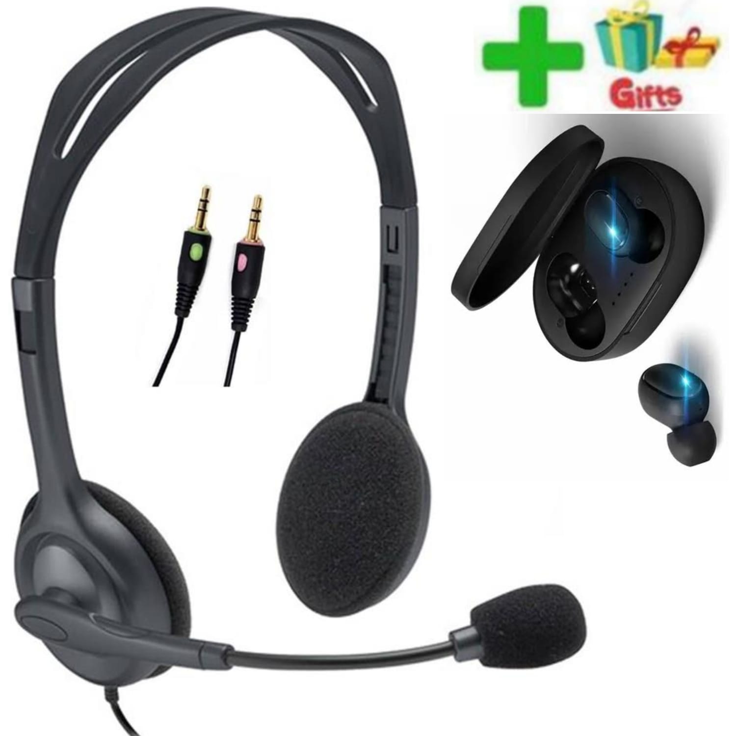 Logitech H110 Stereo Headset+FREE GIVE AWAYS