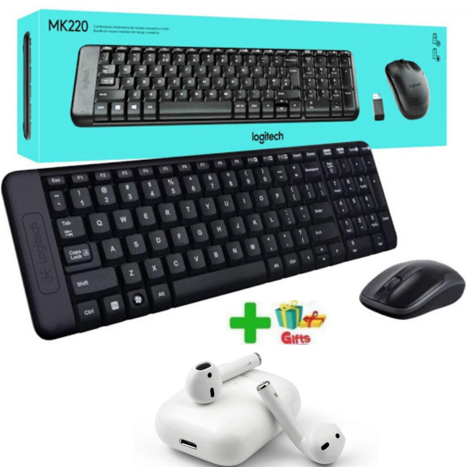 Logitech MK220 Wireless Keyboard And Mouse Combo+FREE GIVE AWAYS