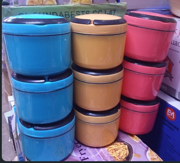 Unbreakable insulated food flask hot pot thermal lunch box container, keeps food warm, school and office lunch box