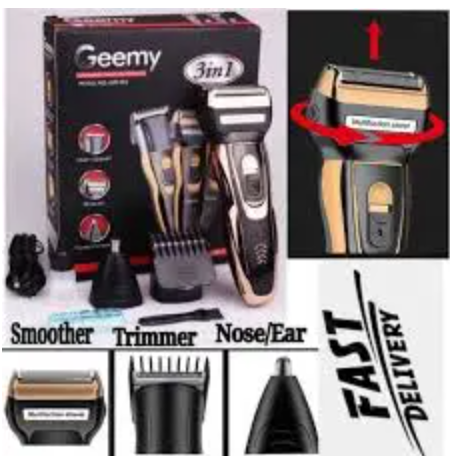 Geemy Barber Shaving Machine-Kinyozi // Shaver // Kinyozi // Best Kinyozi // BEST Rechargeable Smoother Hair Shaving Machine, Shaver- 3 In 1 FOR KINYOZI BUSINESS OR SELF SERVICE
