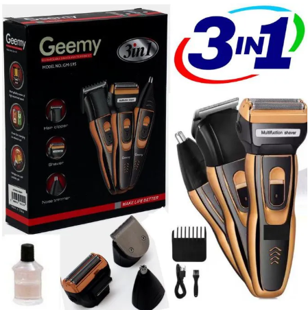 Geemy Barber Shaving Machine-Kinyozi // Shaver // Kinyozi // Best Kinyozi // BEST Rechargeable Smoother Hair Shaving Machine, Shaver- 3 In 1 FOR KINYOZI BUSINESS OR SELF SERVICE