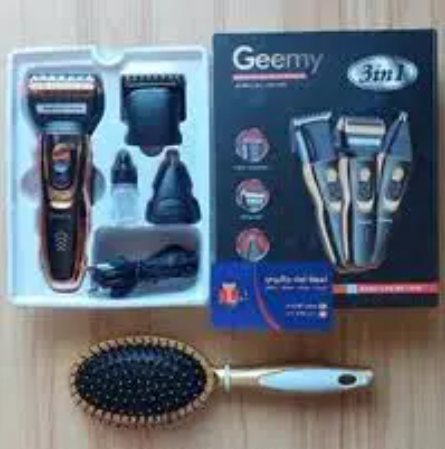 Geemy Barber Shaving Machine-Kinyozi // Shaver // Kinyozi // Best Kinyozi // BEST Rechargeable Smoother Hair Shaving Machine, Shaver- 3 In 1 FOR KINYOZI BUSINESS OR SELF SERVICE