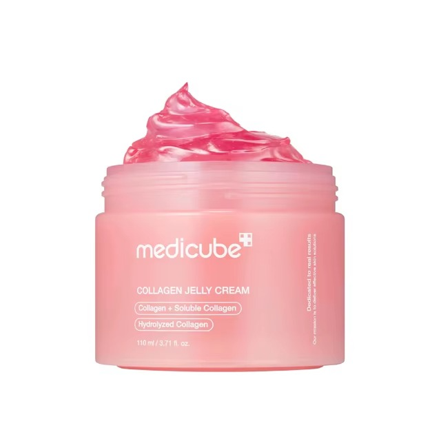 Medicube Collagen Jelly Cream With Niacinamide And Squalane. Moisturizes, Glows, Deeply Hydrates, Removes Wrinkles, Dark Spots, Fine Lines, Improve Skin Elasticity, Firms, Treats Acne, Scars & Evens