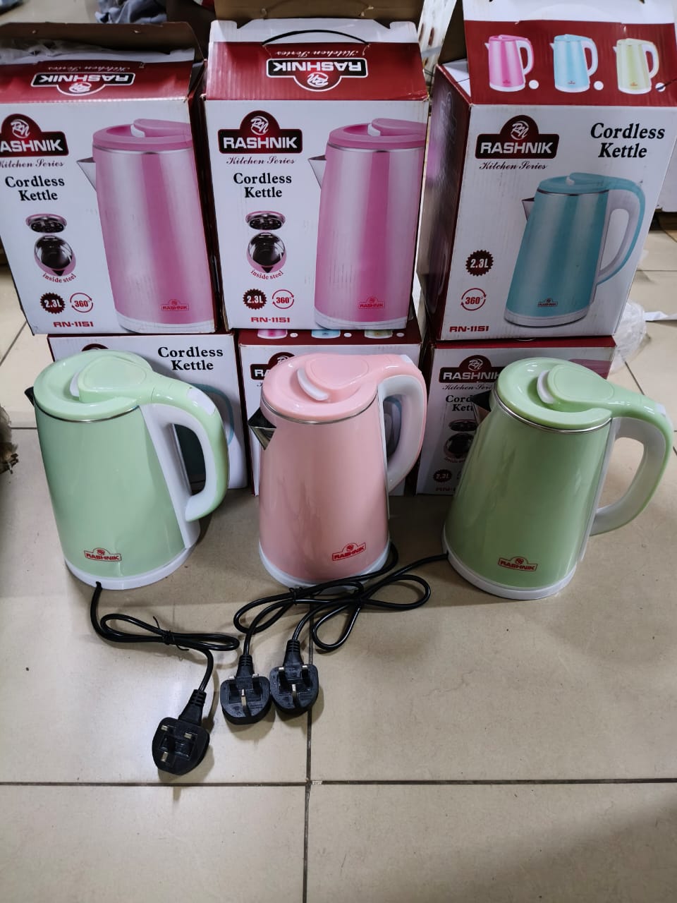 Rashnik 2.3L Plastic Electric Kettle

Boil more water in less time with the Rashnik 2.3L Plastic Electric Kettle, designed for busy homes, offices, and tea lovers. Its large 2.3-litre capacity makes i