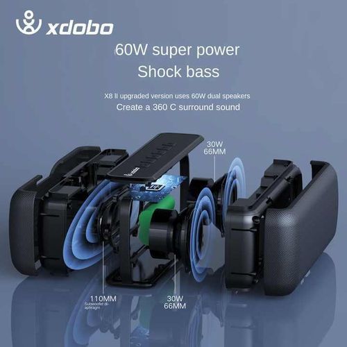 Xdobo X8 II 60W Portable Bluetooth Speaker With TWS & IPX5 Waterproof