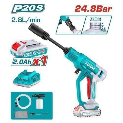 TOTAL TPWLI20362 Cordless pressure washer 20V 24.8Bar
