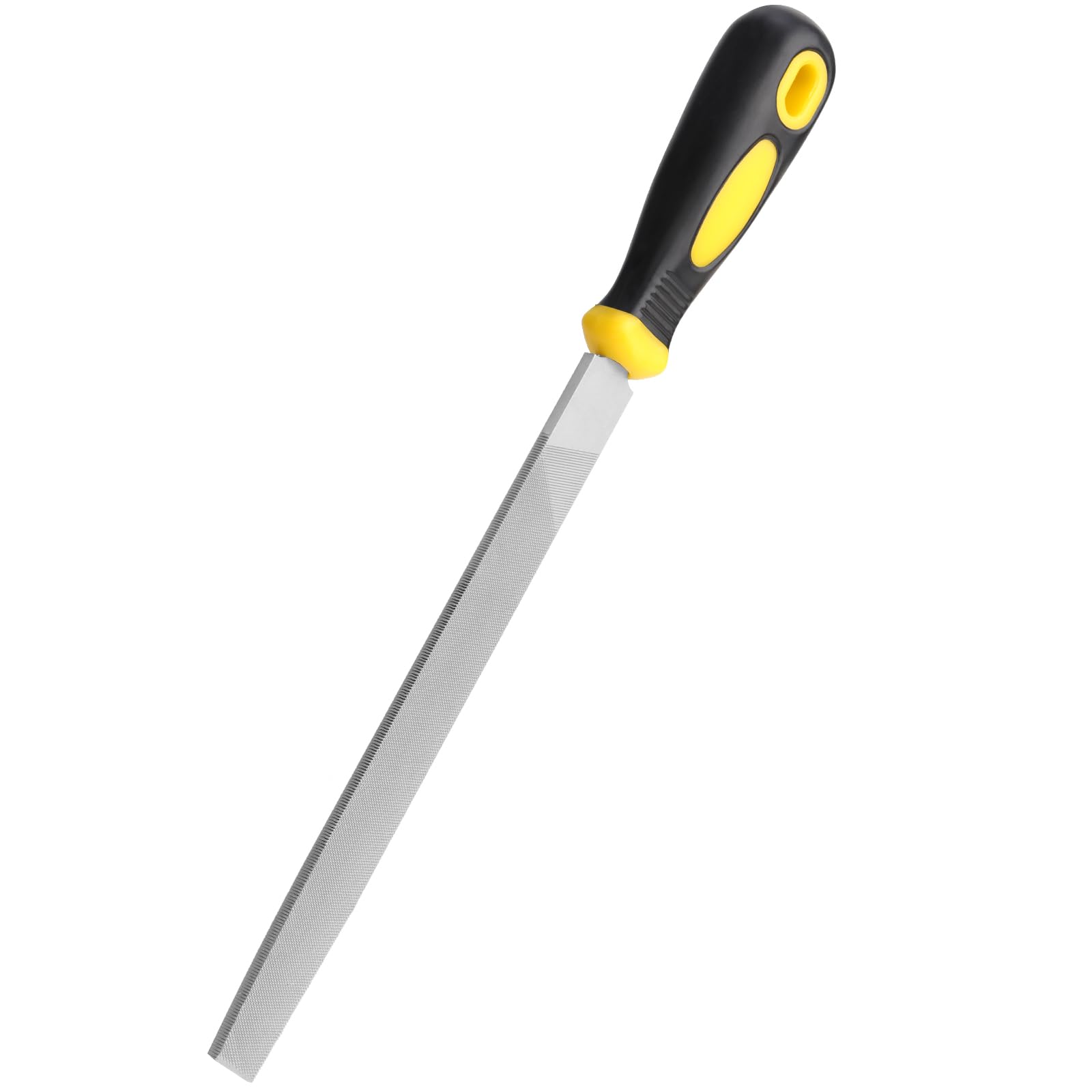 Steel File Flat 10 Inch Flat Hand File with High Carbon Hardened Steel Ergonomic Grip Plastic Handle Flat File ideal for Sharpening Wood Metal Plastic