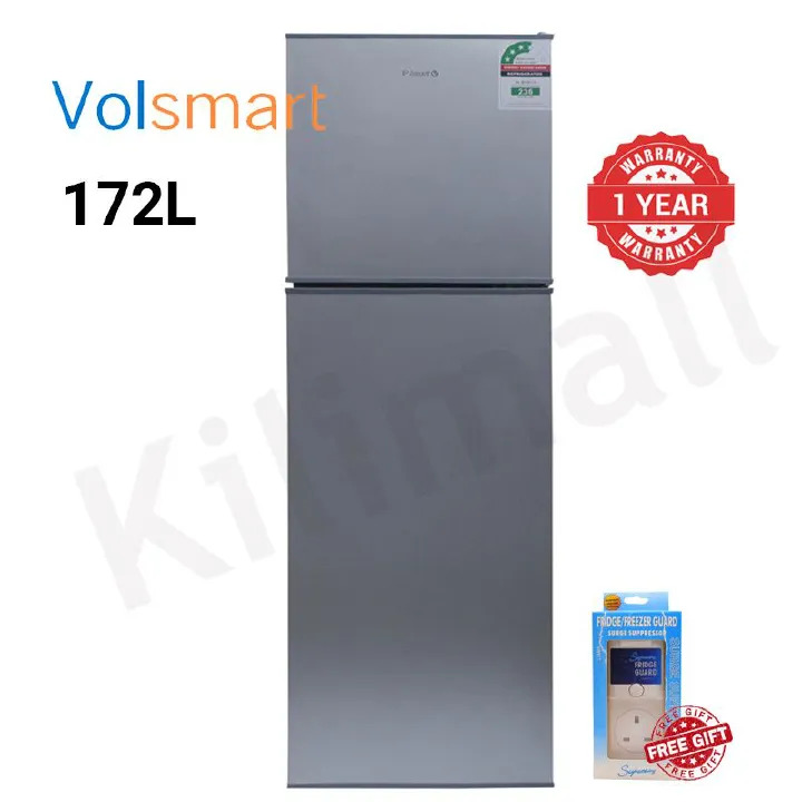 Volsmart 172L Fridge Freezer VL-BCD172 Energy Saving Double Doors Refrigerator PLUS GIFT