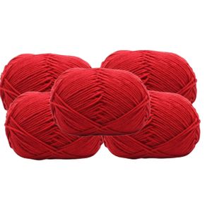 5pcs Crochet Thread Knitting Wool Yarn for Crochet Projects/ Chunky 4 Ply Yarn