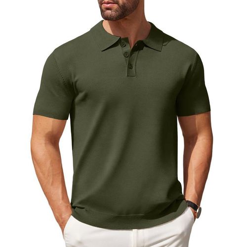Men's Cotton short sleeved Collar Polo Shirt