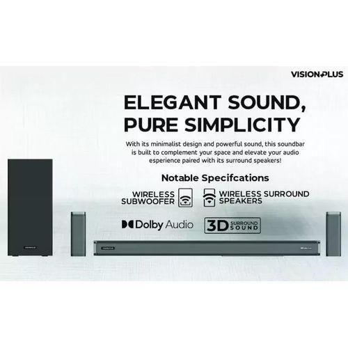 VISION PLUS VP5121SB  SOUND BAR  5.1CH 1000W WIRELESS SUBWOOFER WITH  DOLBY AUDIO,BLUETOOTH,AUX,USB, REMOTE CONTROL-1 YEAR WARRANTY