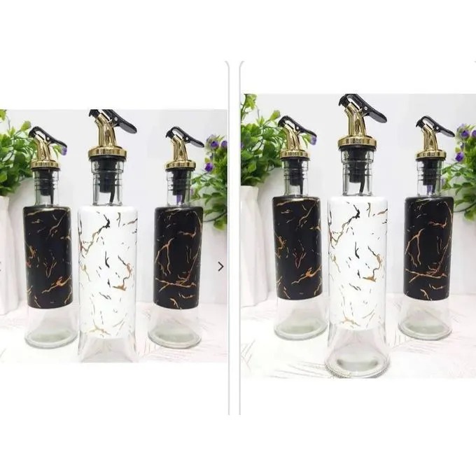 ‼️‼️Restocked🤩  Marble Oil/Vinegar Jar – Stylish & Durable Dispenser – Ideal For Cooking Oils, Vinegar & Sauces – Leak-Proof Spout – Elegant Design – Perfect For Kitchen Or Dining Table Use 500ml