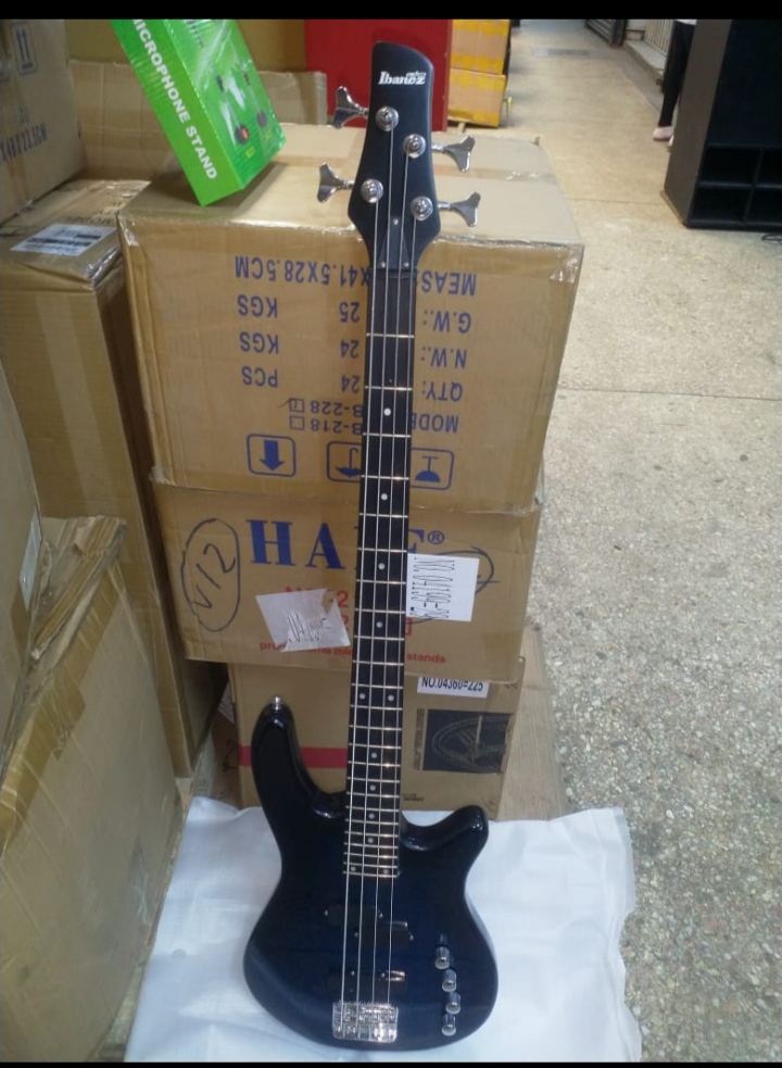 Professional Ibanez 4 String Solid-Body Bass Guitar plus Guitar Bag and 3M Jack to Jack cable