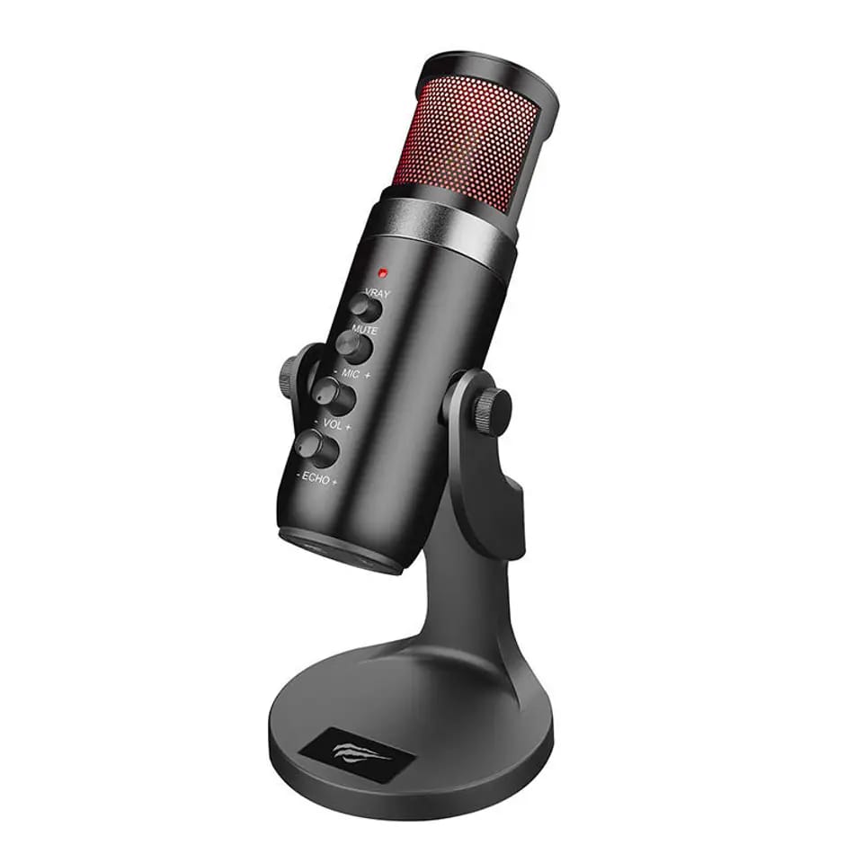 USB Condenser Microphone Compatible with PC/MAC/Ps4, RGB Lighting Computer Mic with Noise Cancelling & Reverb, Studio Microphone for Voice and Music Recording,Podcasting, Streaming, Gaming