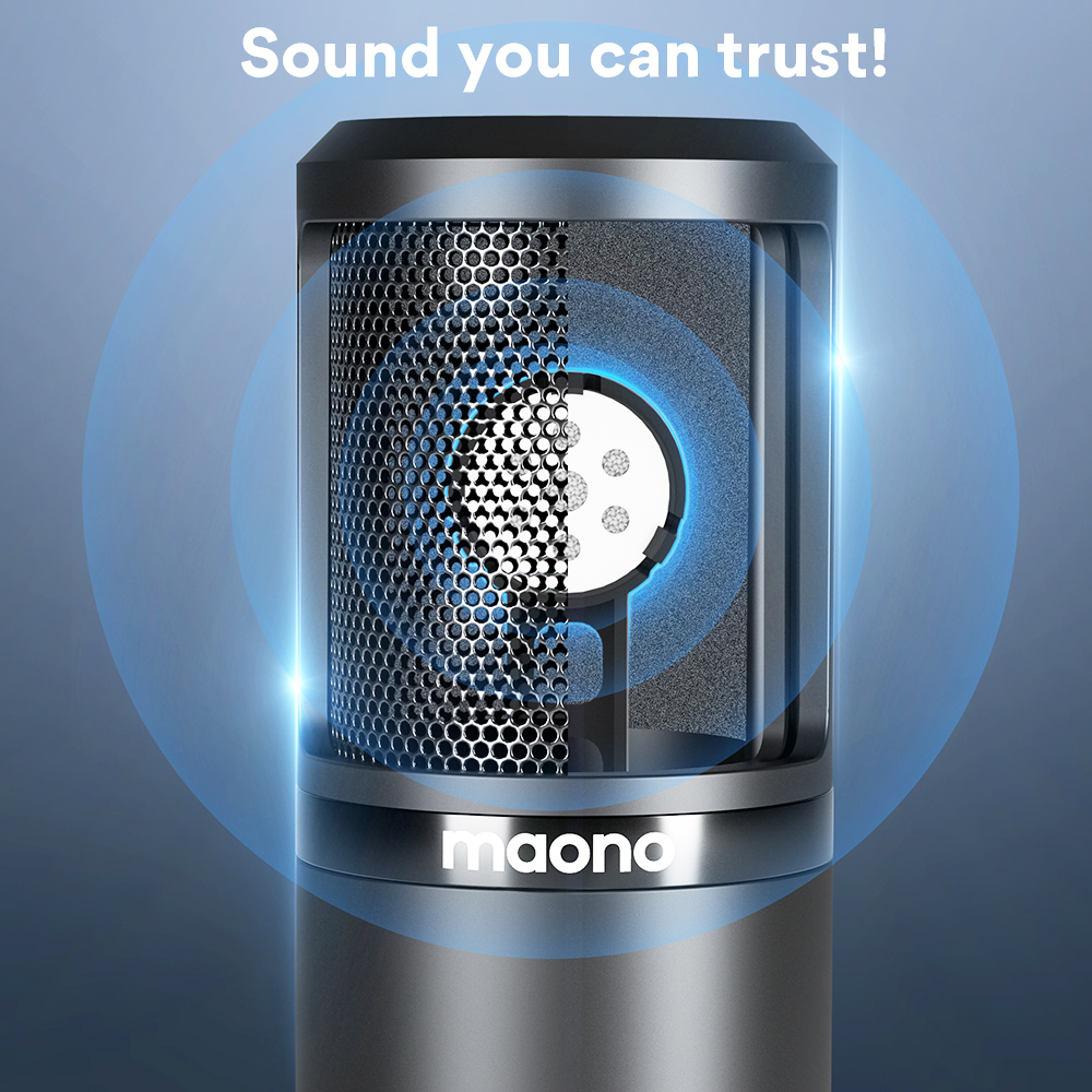 Maono PM320S XLR Condenser Microphone Kit Professional Cardioid Vocal Studio Recording Mic for Streaming Voice Over Home-Studio