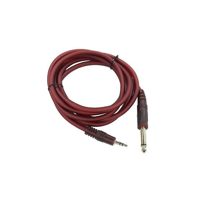 6.35mm Mono to 3.5mm stereo Audio Instrument Cable for Mixer, Amplifier, Speaker