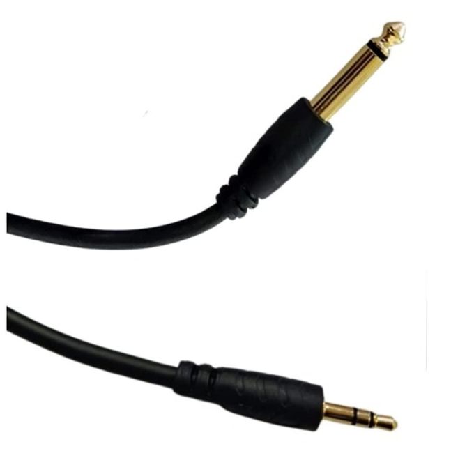 6.35mm Mono to 3.5mm stereo Audio Instrument Cable for Mixer, Amplifier, Speaker