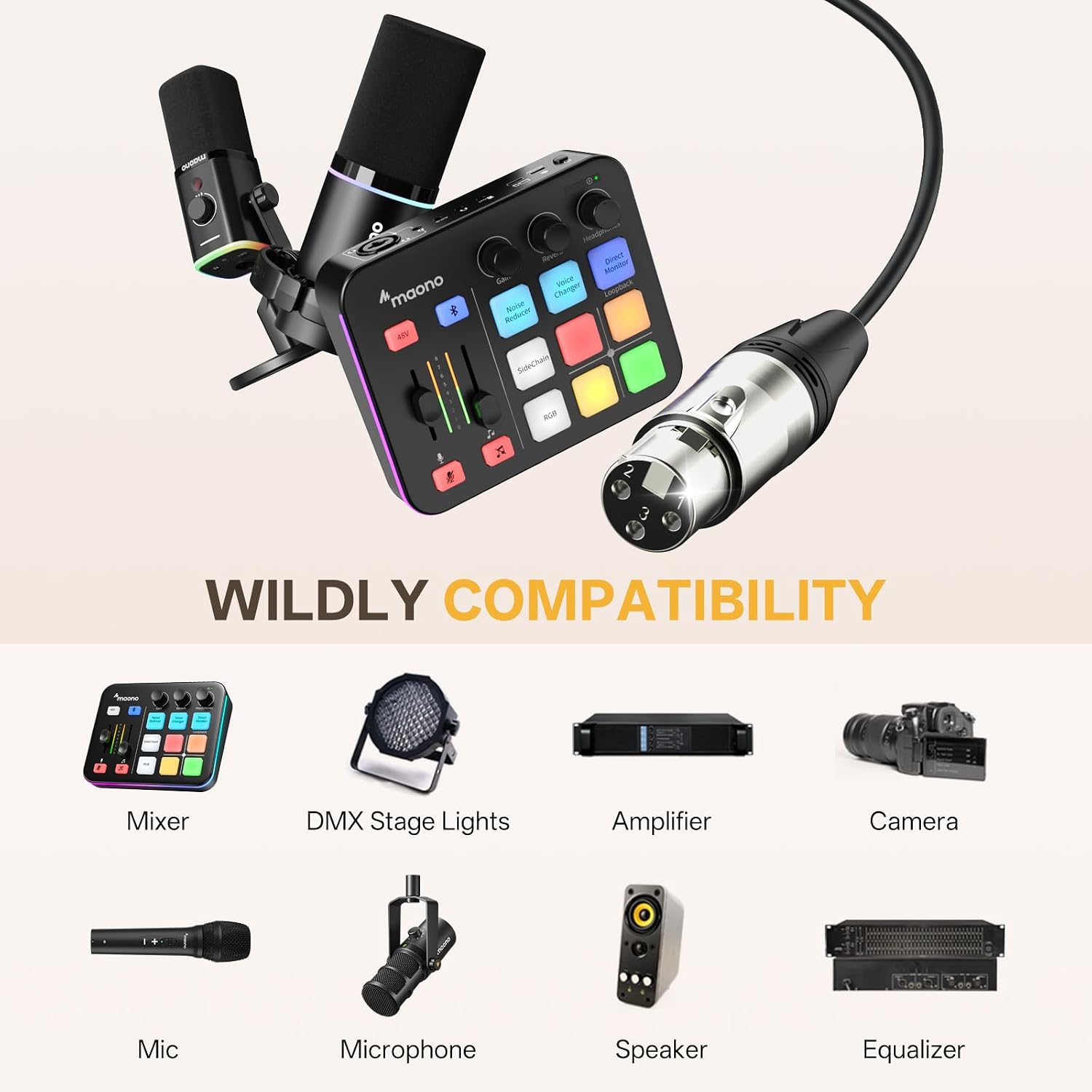 Professional Balanced 3 pin XLR Cable - male to female XLR - Microphone, Guitar, Audio, Speaker Cable, 50% Extra Cooper Alloys for Easy Soldering XLR Cable