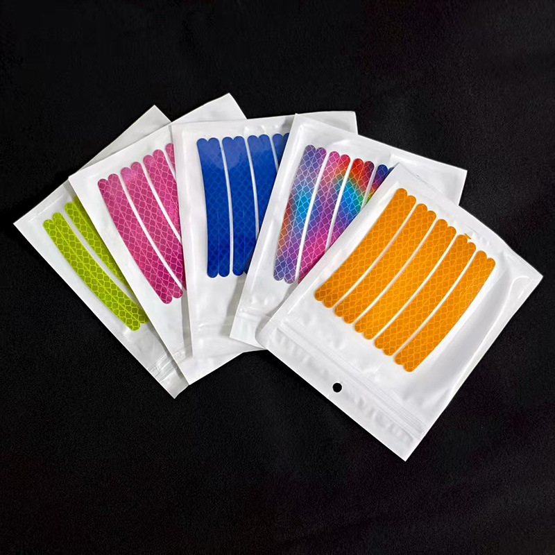 Car wheel fluorescent stickers, rim stickers, reflective strips, warning stickers, electric motorcycle and bicycle decorative stickers