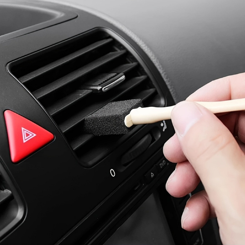 Car air conditioning vent cleaner, detailed cleaning brush, vent scrubbing brush, cleaning and dust removal, car interior cleaner.