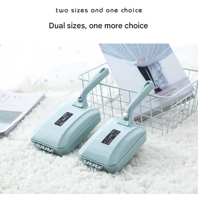 New three-roller household carpet cleaning brush, multi-functional roller brush for sofas, beds, and pet hair removal.