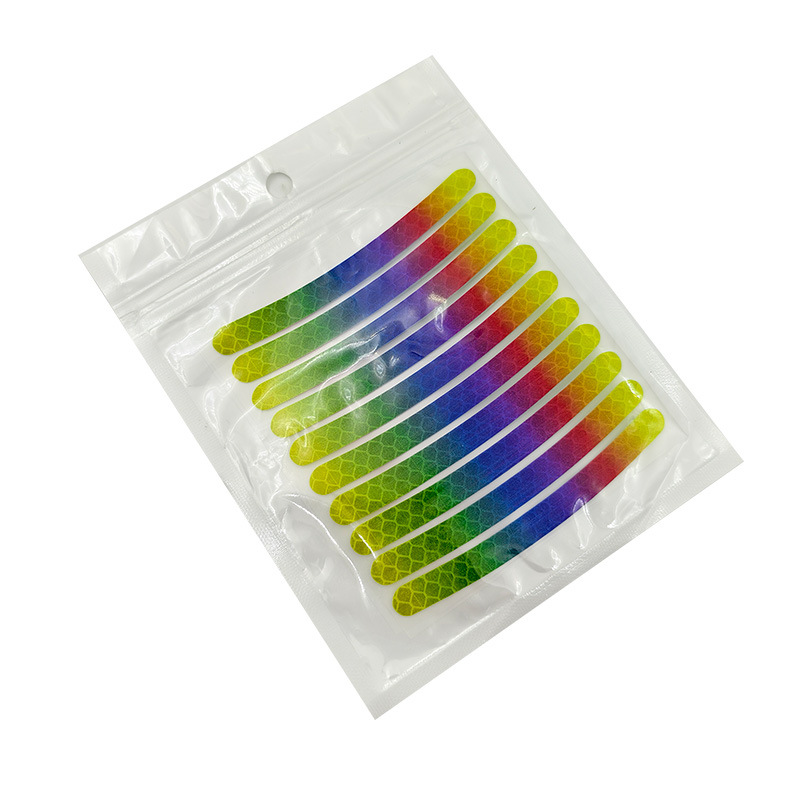 Car wheel fluorescent stickers, rim stickers, reflective strips, warning stickers, electric motorcycle and bicycle decorative stickers